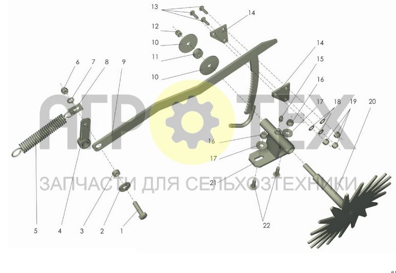 Регулятор длины тюка (ППТ-041.01.800) (№17 на схеме)